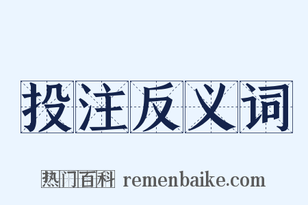 投注反义词是什么意思的图片